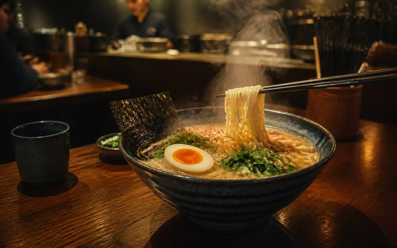 Illustration d’ambiance pour cuisine japonaise et sushis